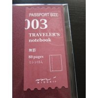Midori Traveler's Notebook (Refill 003) Blank Passport Size
