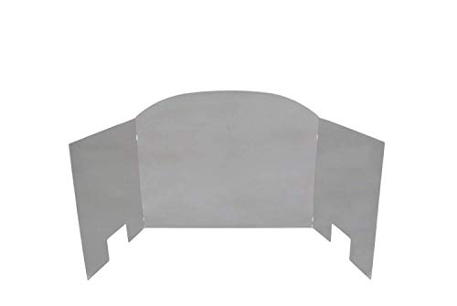 RH Peterson Co. Traditional Three Panel Polished Stainless Steel Fyreback - 24 inch