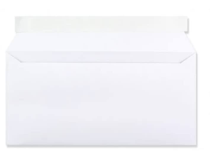 DL Coloured Envelopes for Greeting Cards Wedding Invitations & Crafts (110x220mm) Pack of 100 (White Peel & Seal) โ image 1