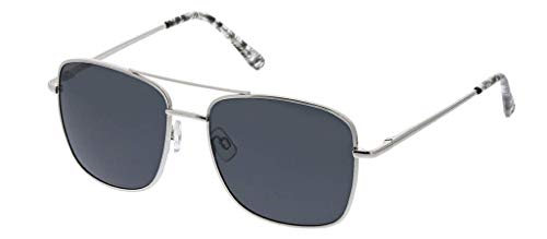 Peepers Big Sur Polarized Sunglasses Aviator, Silver, 56.2 mm
