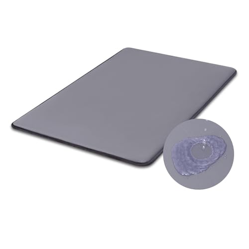 Favodormir Medium Waterproof Outdoor Dog Bed, 90 x 57 cm, Artificial Leather Dog Bed, Easy to Clean, Portable & Compact Dog Bed, Dog Mat for Indoor & Travel, Grey