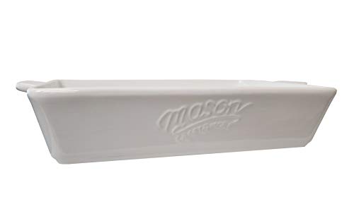 Mason Craft & More Ceramic Bakeware Collection- Rectangular, Square, Casserole, Lasagna, Baking, Roasting- 4 Piece White Ceramic Bakeware Set - Thumbnail 2