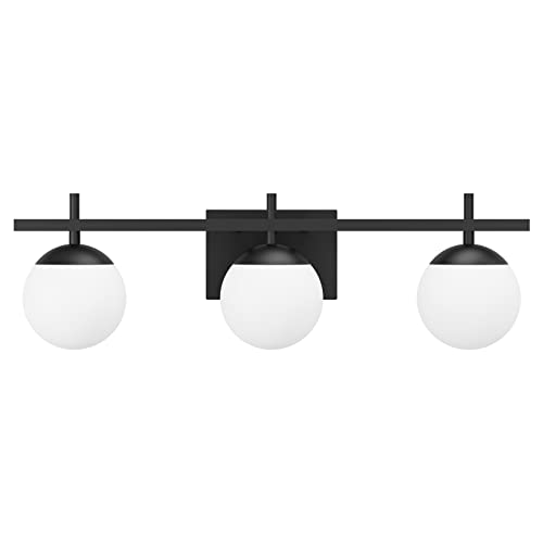 Ralbay Mid Century Modern Bathroom Vanity Lights 3Light Matte Black