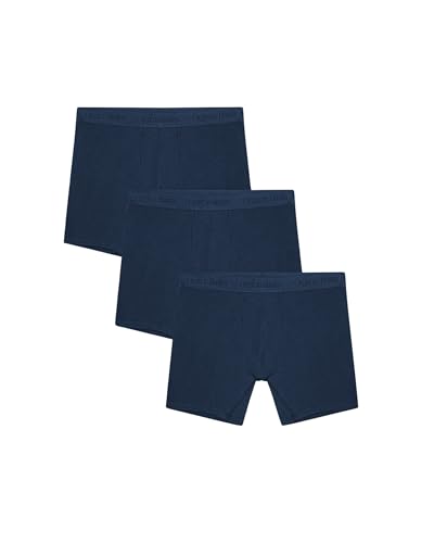 Organic Basics Mens Core 6" Organic Cotton Boxer Brief Underwear 3-Pack, Midnig…