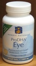 Nordic Naturals Pro - ProDHA Eye, DHA-Rich, Concentrated Omega-3s with FloraGLO Lutein and Zeaxanthin, Supports Brain and Visual Function - 60 Soft Gels