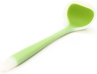 NELPLA Kitchen Ladle spoon, Frosting Non-Stick, BPA-Free, Latex-Free &amp; FDA Food-Grade SiliconeComfort,High Heat Resistance,Light Weight,Hygiene For Home Cooking,Picnics,Party(Green)