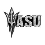 Arizona State Sun Devils Silver Chrome Colored Auto Emblem Decal University of