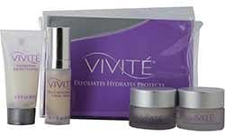 Vivite - Core System Travel Set: Exfoliating Facial Cleanser 8ml/.3oz + Night Renewal Facial Cream 7g/.25oz + Antioxidant Facial Serum 5ml/.17oz + Revitalizing Eye Cream 7g/.25oz --4pcs