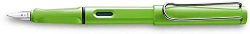 LAMY safari green, Fountain Pen with ergonomic grip & polished steel nib in size EF, ideal for any Writing & Calligraphy