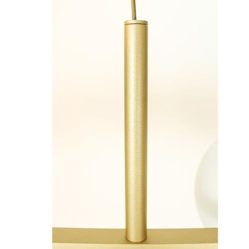 Lustre Pendente Jabuticaba 5 Globos Quadrado Soquete G9 12cm (Dourado Leitoso)