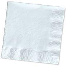 White Cocktail Napkins 2 Ply - 24 Ct