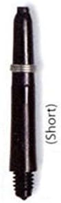 US Darts - Black Nylon Plus Dart Shafts with Stem Rings- 3 Sets (9 shafts), 2BA Short Length