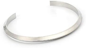 Stainless Steel Plain Solid Polished Finish Cuff Bangle Bracelets for Men Women Couple Love Bracele