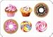 3D Semi-circular Cupcakes Cup Cake Muffins Sprinkled Donuts Lollipop Style 6 Pieces Home Button Stickers for iPhone 5 4/4s 3GS 3G, iPad 2, iPad Mini, iTouch