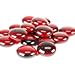 CYS EXCEL Red Glass Flat Marble Beads Gemstone Vase Fillers (5 LBS, Approx. 7.5 Cups) | Multiple Color Choices Flat Aquarium Marble Bead Stones | Decorative Mosaic Glass Gem Pebbles