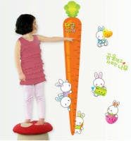 20" X 28" Growth Chart Bunnies Pulling Radishes Carrot Height Chart Wall Vinly Decal Decor Sticker Removable, Super for Nursery Playroom Girls and Boys Children's Bedroom