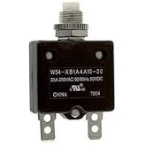 TE Connectivity W54-XB1A4A10-20 Circuit Breaker; Therm; Push; Cur-Rtg 20A; Panel; 1 Pole; Vol-Rtg 250VAC by TE CONNECTIVITY / POTTER &amp; BRUMFIELD