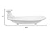 White Stoneware Bath Tub Shaped Soap Dish