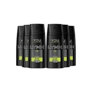 6 x Lynx All Day Fresh Deodorant Body Spray 150ml – You