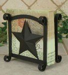 Rustic Brown Star Napkin Holder