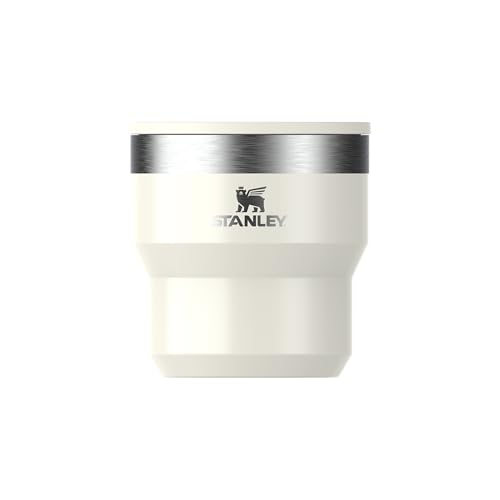 STANLEY 1913 Stay Hot Camp Mug 0.29L - Cream - Tumbler isotherme sous vide - Mug en acier inoxydable - Tasse sans BPA - Lave-vaisselle - Compatible avec cafetières