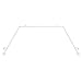 Decopolitan Bay Window 3/4" Ball Drapery White Single Rod Set