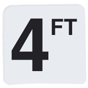 Vinyl Swimming Pool Depth Marker - 4 Ft.
