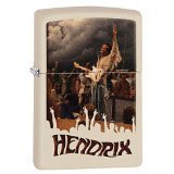 Zippo Jimi Hendrix Pocket Lighter, Cream Matte