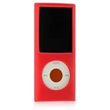 Durable Flexible Soft Silicone Skin Cover Case for Apple Ipod Nano 4th Generation (Red)