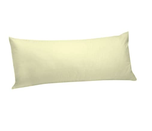 AIMANE® Long Bolster Pillowcase Cover - Body Pillow Neck Support - Orthopaedic Bolster Pillowcase Cover Nursing Pregnancy Support Long Pillowcases (Double 4.6FT, Cream)