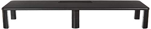 Adjustable XL Dual Monitor Stand - Big 39" Long by 11" Deep. Ample Space for 2 Monitors or Printer, Books & More. Riser for Ultimate Storage Organization with Slot for Phone or Tablet