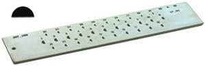 Jewelers Supermarket Half Round Steel Drawplate; 20-Hole 1.0-3.0 mm