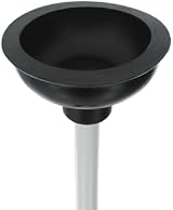 Merriway BH01938 100mm Sink Plunger 4 Inch Cup 225mm Plastic Handle White Black view 2