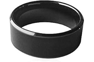 HECERE Waterproof Ceramic NFC Ring, NFC Forum Type 2 215 496 Bytes Chip Universal for Mobile Phone, All-Round Sensing Technology Wearable Smart Ring, Wide Surface Fasion Ring(12#)