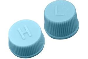 2Pcs AC System Valve Caps, R134a High and Low Pressure Port Caps for Car Air Conditioning