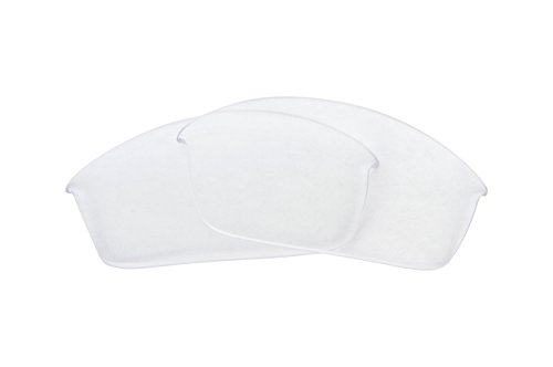 New SEEK OPTICS Replacement Lenses Oakley FLAK JACKET - Crystal Clear