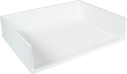 Victor Wood Pure White Collection, Letter Tray, White, (W1154)