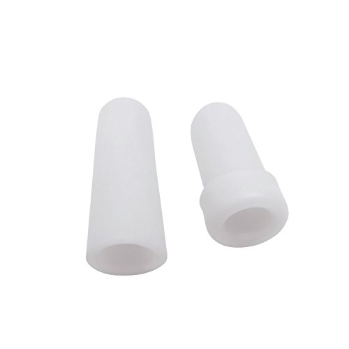 Sumifun Silicone Finger Cots- Gel Finger Protector Support for Arthritis Basketball Mallet Finger Trigger (1 Pairs Short+ 4 Pairs Long, White) - Thumbnail 3
