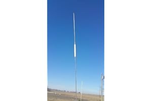 CB RADIO SUPPLY Vintage Hustler HQ-27 White Center Loaded CB Antenna 55 Inches Long