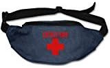 YUVIA Lifeguard Red Cross Life Guard Men's&amp;Women's Waist Pack Fitness Bag Navy