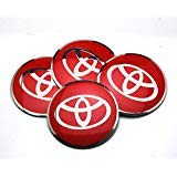 BENZEE 4pcs D122 Red 56.5mm Car Emblem Badge Sticker Wheel Hub Caps Centre Cover TOYOTA COROLLA RAV4 Camry PRIUS REIZ VIOS