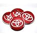 BENZEE 4pcs D122 Red 56.5mm Car Emblem Badge Sticker Wheel Hub Caps Centre Cover TOYOTA COROLLA RAV4 Camry PRIUS REIZ VIOS