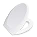 Elongated Oval Toilet Seat BR606-00 Slow Close with Lid, Stain-Resistant and Easy to Keep Clean; Fits All Toilet Brands; Premium Series by Bath Royale - White