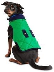 Pup Crew Green and Navy Quilted Pocket Jacket~MEDIUM~