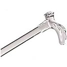 Clear Lucite Cane With Contour Handle, Left Hand