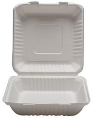 9" Bagasse Clamshell