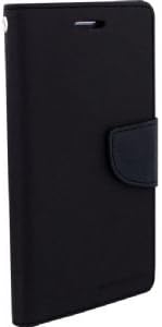 SDO Wallet Style Flip Case For Micromax Yu Yureka Plus - Black + Clear Screen Guard + Micro Usb Otg Cable + Touch Screen Pen Style Stylus + Nano Sim Adapter Combo Set