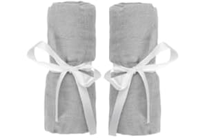 Newton Baby Fitted Sheets for Travel Crib & Play Yard Floor Pad (2-Pack) - Ultra-Breathable, Washable and Ultra-Soft, 100% Muslin Cotton, 34" x 48", Grey