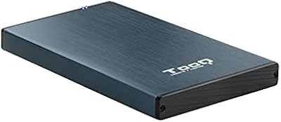 TQE-2527PB - Caixa para discos rígidos HDD de 2,5" (SATA I/II/III até 9,5 mm de altura, USB 3.0) Alumínio, Indicador LED, cor azul pacifico, 50 grs