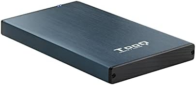 TQE-2527PB - Caixa para discos rígidos HDD de 2,5" (SATA I/II/III até 9,5 mm de altura, USB 3.0) Alumínio, Indicador LED, cor azul pacifico, 50 grs
